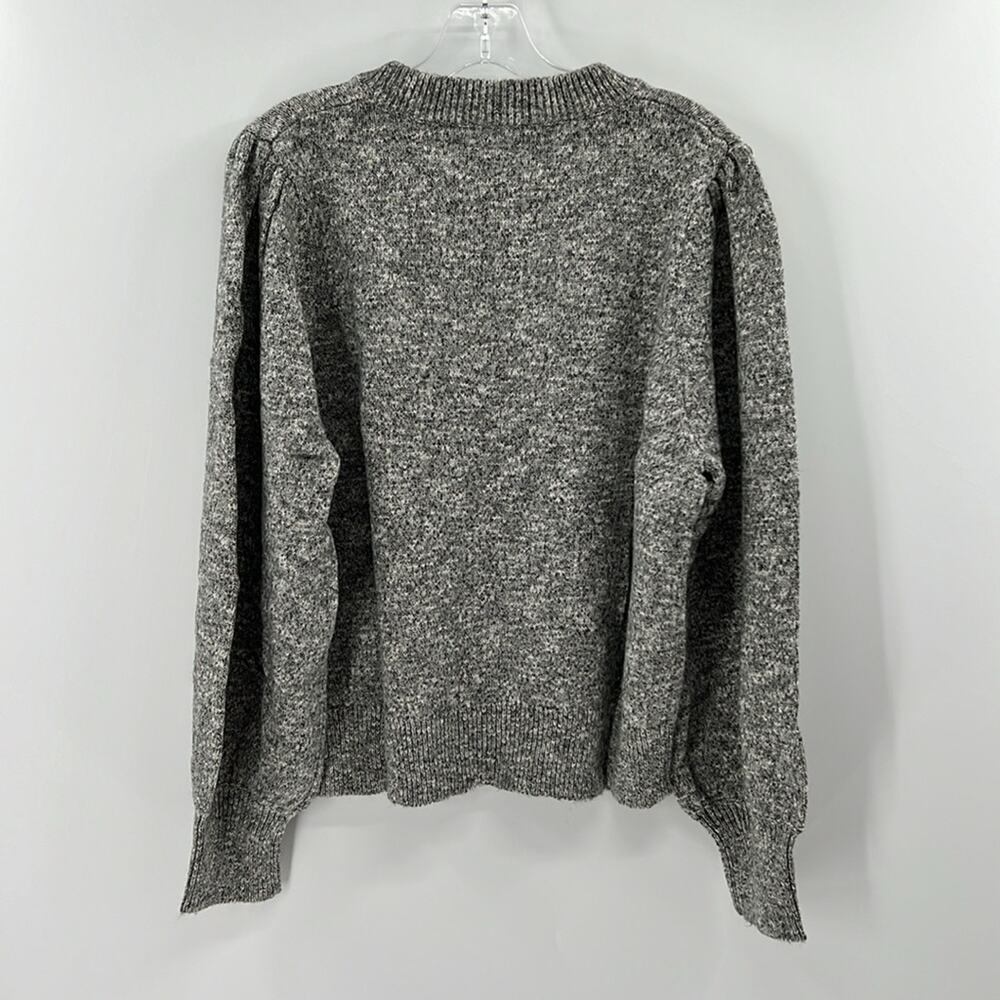 Marine Layer Alma Puff Sleeve Sweater - Charcoal Heather - XL - NWT - Picture 7 of 7